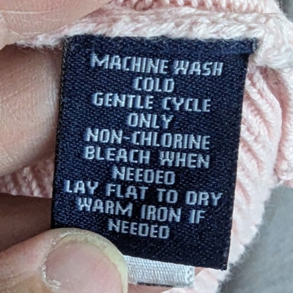 Chaps XL Caple Knit V-Neck Sweater Pink Super Condition - Picture 6 of 8